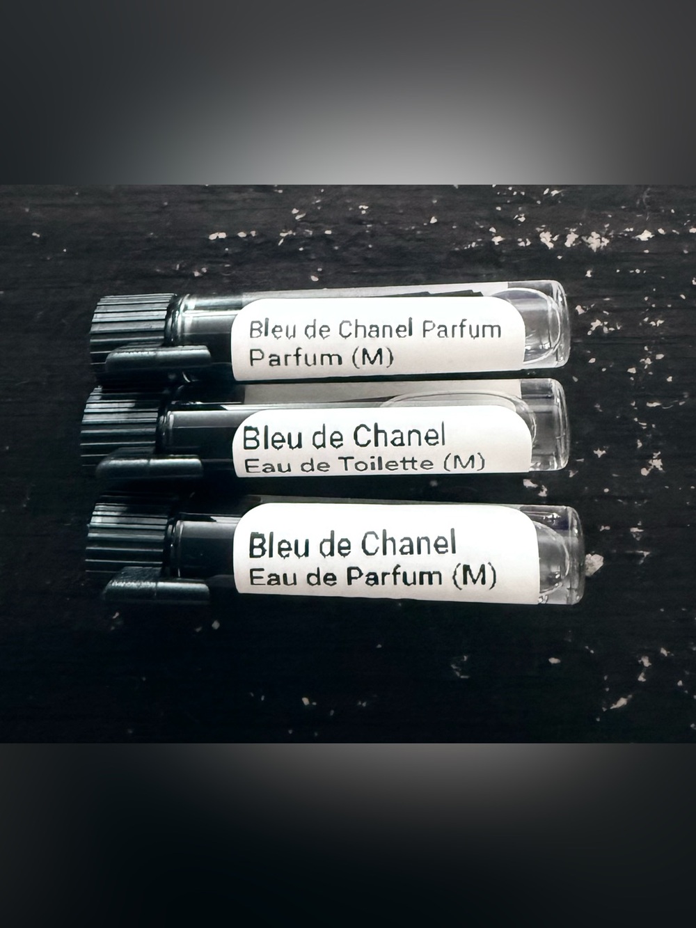 Bleu de Chanel sample vials by Microperfumes